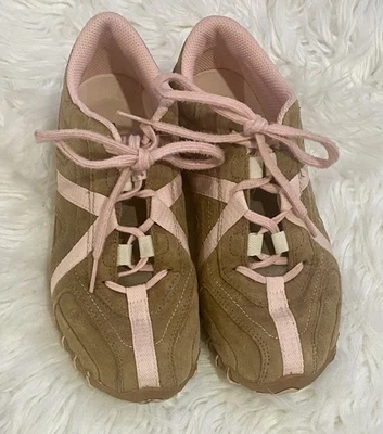 Zapatillas de gamuza Diesel "Cracker" para mujer - marrón y rosa, talla 6 Foto 1 de 4