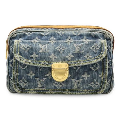 LOUIS VUITTON Monogram Denim Bum Bag, Waist Body Shoulder Blue, M95347 - Image 1 of 4