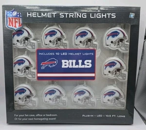NFL Football Buffalo Bills helmet Indoor 10 LED string lights 10.5 Ft NIB - Picture 1 of 4