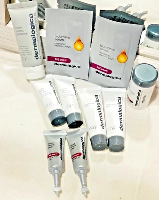 LOTE/12 VIAJES/MUESTRA DERMALOGICA/MICRFOLIANTE/Rapid Reveal/LIMPIADOR/Gel de noche + Foto 1 de 4