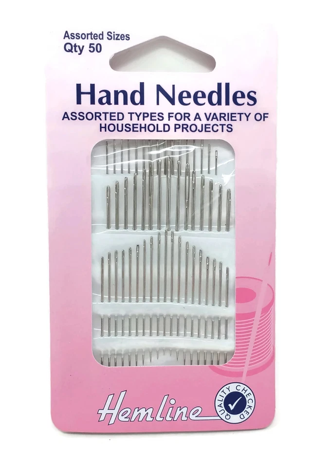 Hemline Hand Sewing Assorted Needles 50pcs  Quality Value Pack - Image 1 of 1