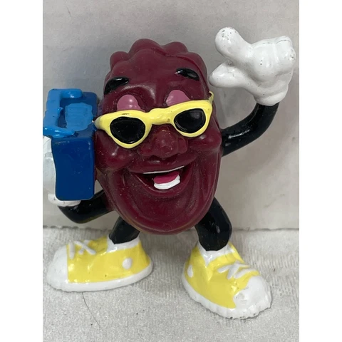 Vintage Lot of 1988 California Raisins 2" Surfer Skater Guitar Player Trumpet Bo Cover