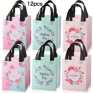 12X Mother's Day Gift Bags Commemorative Bags Shopping Bags 3 Patterns - Picture 1 of 8