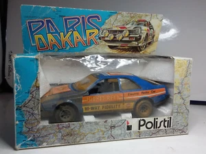 POLISTIL 1/25 RARE RENAULT FUEGO RALLYE PARIS DAKAR EN BON ETAT DANS SA BOITE - Imagen 1 de 11