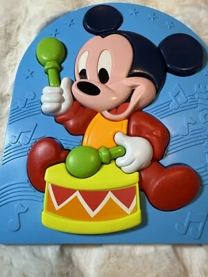 Quebra-cabeças 3D vintage Disney bebê Mickey Mouse tocando bateria completa - Imagem 1 de 3