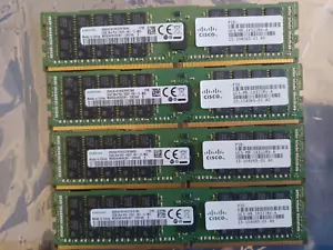 Samsung 4 x 32GB =128GB DDR4 ECC RAM 2Rx4 PC4-2400T M393A4K40CB1-CRC4Q - Picture 1 of 2