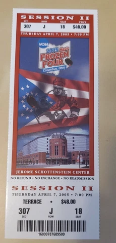 2005 Frozen Four Semi Final Hockey Ticket Stub  North Dakota vs Minnesota Cover