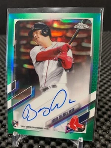 Topps 2021 cromo verde refractor Bobby Dalbec radiocontrol novato automático/99 #RA-BD Red Sox - Imagen 1 de 2