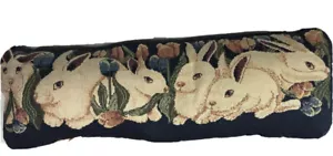 Hase und Tulpe Gobelin Kissen 26" x 9" Blumen Garten Motiv Ostern - Bild 1 von 4
