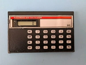 Vintage Electronic Mini Calculator Model 842 Collectible Calculators - Working - Picture 1 of 5