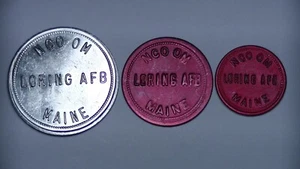 NCO OM LORING BASE DE LA FUERZA AÉREA AFB 1.00 25 5 EN FICHAS COMERCIALES PIEDRA CALIZA MAINE RARO - Imagen 1 de 8