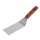 Stainless Steel Flat Frying Spatula with Wooden Handle Pizza Spatula Steak3740