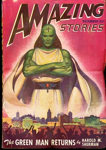 AMAZING STORIES December 1947 Green Man Returns - Picture 1 of 3