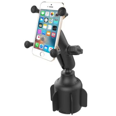 RAM Stubby Cup Holder Base Mount with X-Grip Holder for Cell Phone / GPS - Image 1 of 3