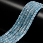 Natural Aquamarine Heishi Disc Beads Size 3x6mm 15.5'' Strand