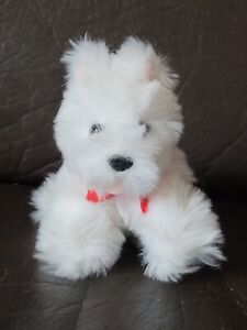 BUILD-A-BEAR WORKSHOP Small White Scottie / Highland Terrier Dog Plush Toy 17cm