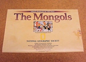 National Geographic December 1996 Map Great Peoples of Past The Mongols + Legacy - Imagen 1 de 1
