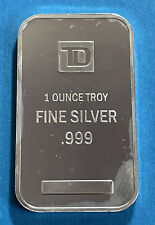 1 oz TD Bank .999 Fine Silver Minted Bar ~ Blank Serial # Panel