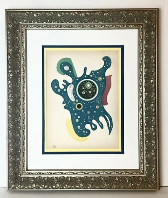 Wassily Kandinsky 1938 Litografía Original "Estrellas" Enmarcada Certificado de Autenticidad Foto 1 de 2
