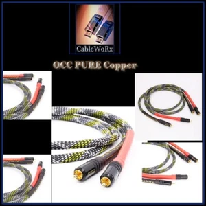 7N OCC avec placage argent audiophile 1 mètre WBT SUPERBE câble RCA ! Excellent ! - Photo 1/9