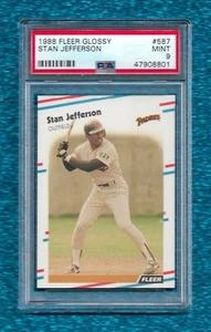 1988 Fleer Glossy #587 Stan Jefferson PSA 9 como nuevo Pop 1 sin padres superiores - Imagen 1 de 1