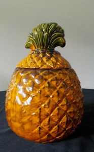 Vintage Pineapple Cookie Jar 1970' Large 12" t - Picture 1 of 8