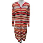 Ralph Lauren Aztec Southwestern Stripe 100% Cotton Henley Dress Size XL