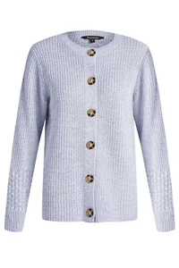Ex Bonmarche Button Up Twist Knit Cardigan Top in 3 Colours - Picture 1 of 13