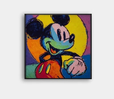 🖼️ Mickey Mouse Art "Framed" by Peter Max 🎨 | 24"x24" Giclée | COA ✍️  V41 - Image 1 of 4