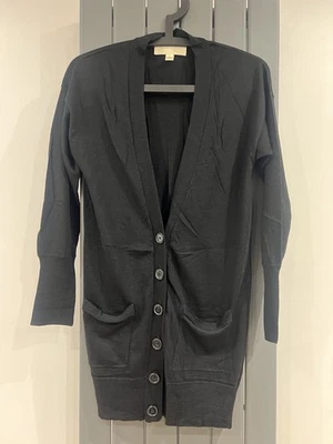 Women's Cardigan Black Merino Wool. Medium. Ronit Zilkha. - Image 1 of 4