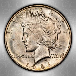 1921 1 $ High Relief, Peace CACG MS 64 - Bild 1 von 3