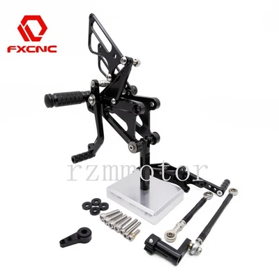 Juego de estriberas CNC reposapiés para triumph Street Triple 765 S 2017-2022 negro Foto 1 de 4