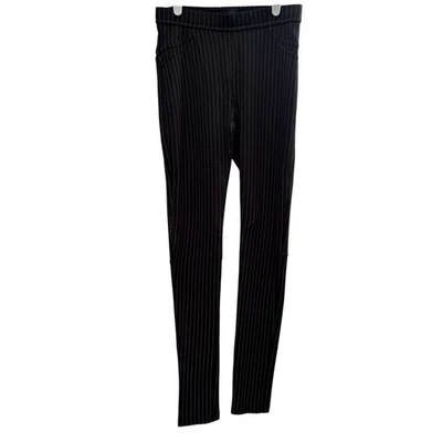 Pantalones ajustados elásticos a rayas negros para mujer Sanctuary XS Foto 1 de 4