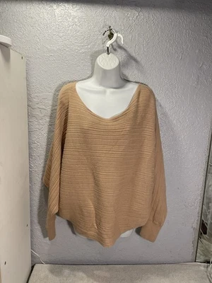 Suéter para mujer Forever 21 tostado de gran tamaño L manga larga tejido acanalado pulóver top Foto 1 de 4