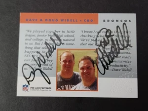 Dave & Doug Widell 1992 Pro Line Ritratti Certificati Auto - Broncos -Autografato - Foto 1 di 2