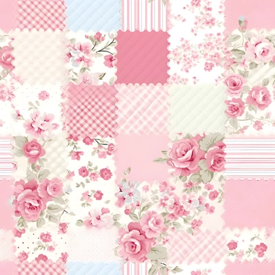 FOREVER CRAFTING UK Rosa Patchwork Rosen! 100% Baumwollstoff: Nähen Quilt Fat Long Quarters Meterware