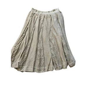 Vintage Laura Biagiotti Tan 100% Linen Maxi Skirt Made in Italy Sz IT 54 - Picture 1 of 4
