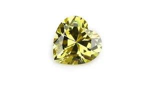 2 Ct Lamon yellow color Heart Cut VVS1 Diamond Premium Quality Gemstone - Picture 1 of 2