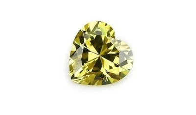 2 Ct Lamon yellow color Heart Cut VVS1 Diamond Premium Quality Gemstone - Image 1 of 2