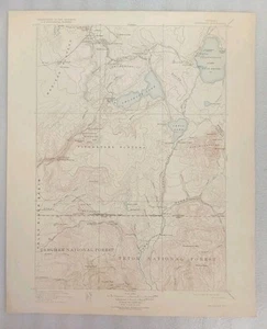 ANTIQUE ORIG SHOSHONE YELLOWSTONE TETON NAT PARK USGS TOPOGRAPHICAL MAP 1927 - Picture 1 of 6