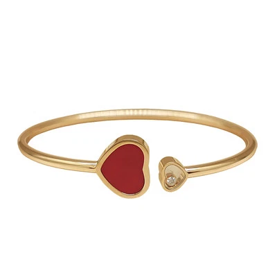 Chopard Happy Hearts bangle 18k rose gold,diamond,red stone, 18,unworn(104277-S) - Image 1 of 4