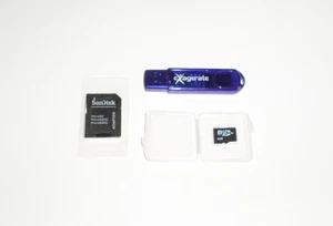 4 GB USB STICK (ÜBERTRIEBEN) UND MICRO SD KARTE PLUS 8 GB ADAPTER (SANDISK) - Bild 1 von 1