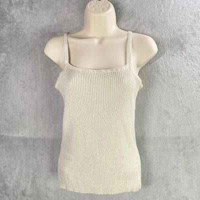 Camiseta sin mangas vintage Y2k Express tricot para mujer grande acanalada tejida cami indie chic Foto 1 de 4