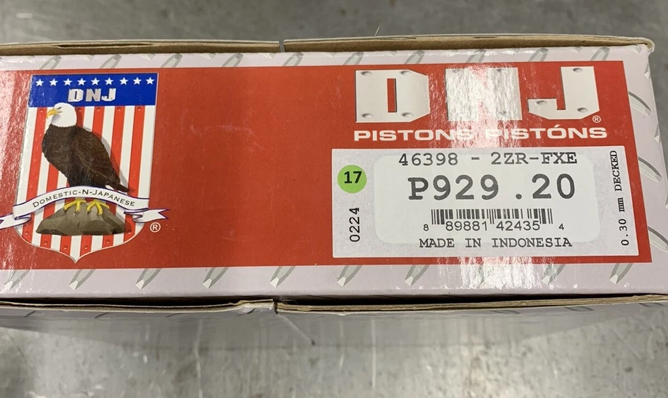 Conjunto de pistão STD compatível com 10-15 Lexus Toyota CT200h Prius Prius V 1.8L DOHC 16V - Imagem 1 de 1