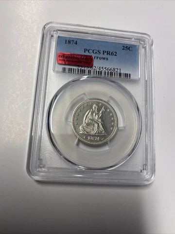 1874 proof us quarter Cover