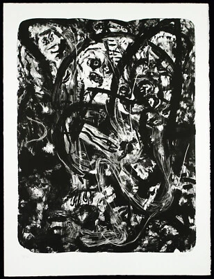 Untitled 1981 Grossformatige Lithographie Franz HITZLER (*1946 D), handsigniert - Bild 1 von 2