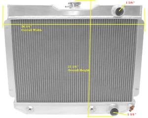 All Aluminum Radiator For 1962-1965 1963 1964 Chevrolet Bel Air Chevy II Nova - Picture 1 of 4