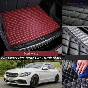 For Mercedes Benz Car Trunk Mats Liners Rear Carpets Floor Mat Pu Leather Mat - Imagen 1 de 28