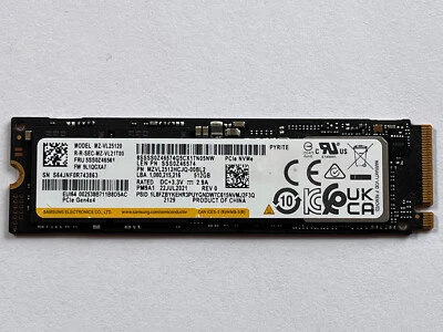 SAMSUNG PM9A1 MZ-VL25120 512GB SSD M.2 2280 PCIe NVME Gen4x4 2.9A For Lenovo PC - Image 1 of 4