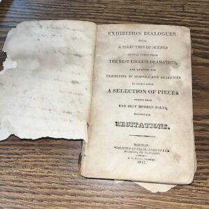 Antique 1817 Exhibition Dialogues: Selection of Scenes From English Dramatists